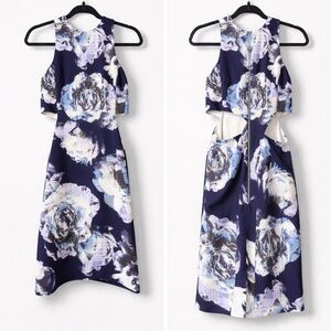 Finders Keepers Blue Floral Midi Dress